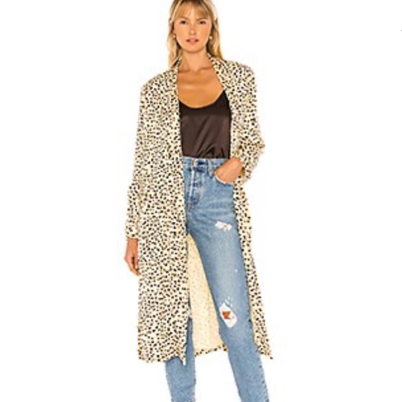 cupcakes & cashmere Jackets & Blazers - cupcakes and cashmere Arianne Leo Dot Duster Coat S leopard print cardigan s